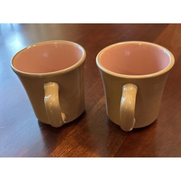 2 Vintage Taylor Mugs Made in USA‎ Brown & Pink 8oz Mugs TST Taylor Smith Taylor - Picture 3 of 8